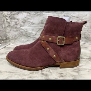 Kork Ease Maroon Suede Ankle Boots size 8 excellent condition